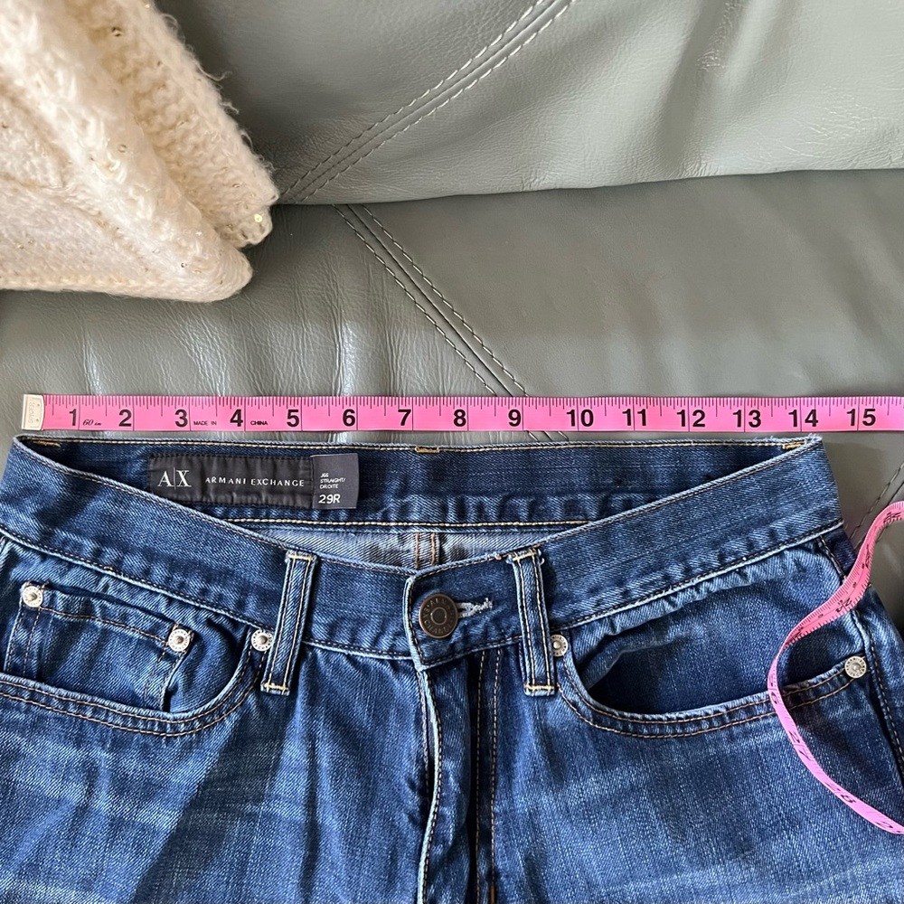 RARE A/X ARMANI Exchange J66 Mens STRAIGHT JEANS 29 R - Picture 13 of 13